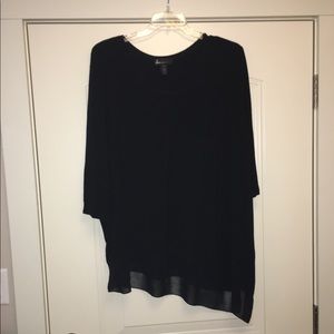 Lane Bryant Tops - Lane Bryant Asymmetrical Black V neck Tunic 26/28 Lane Bryant Tops - Lane Bryant Asymmetrical Black V neck Tunic 26/28